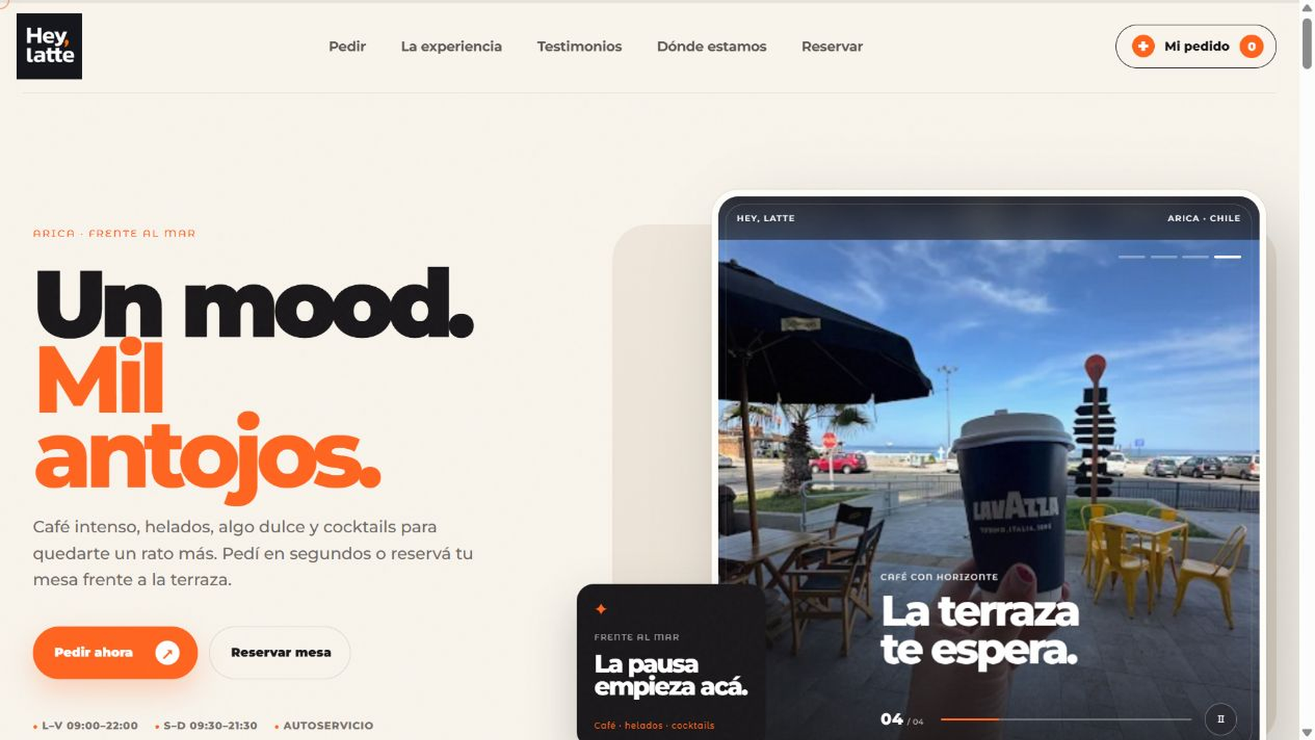Portada del proyecto Hey, latte, desarrollado por 4D Aura