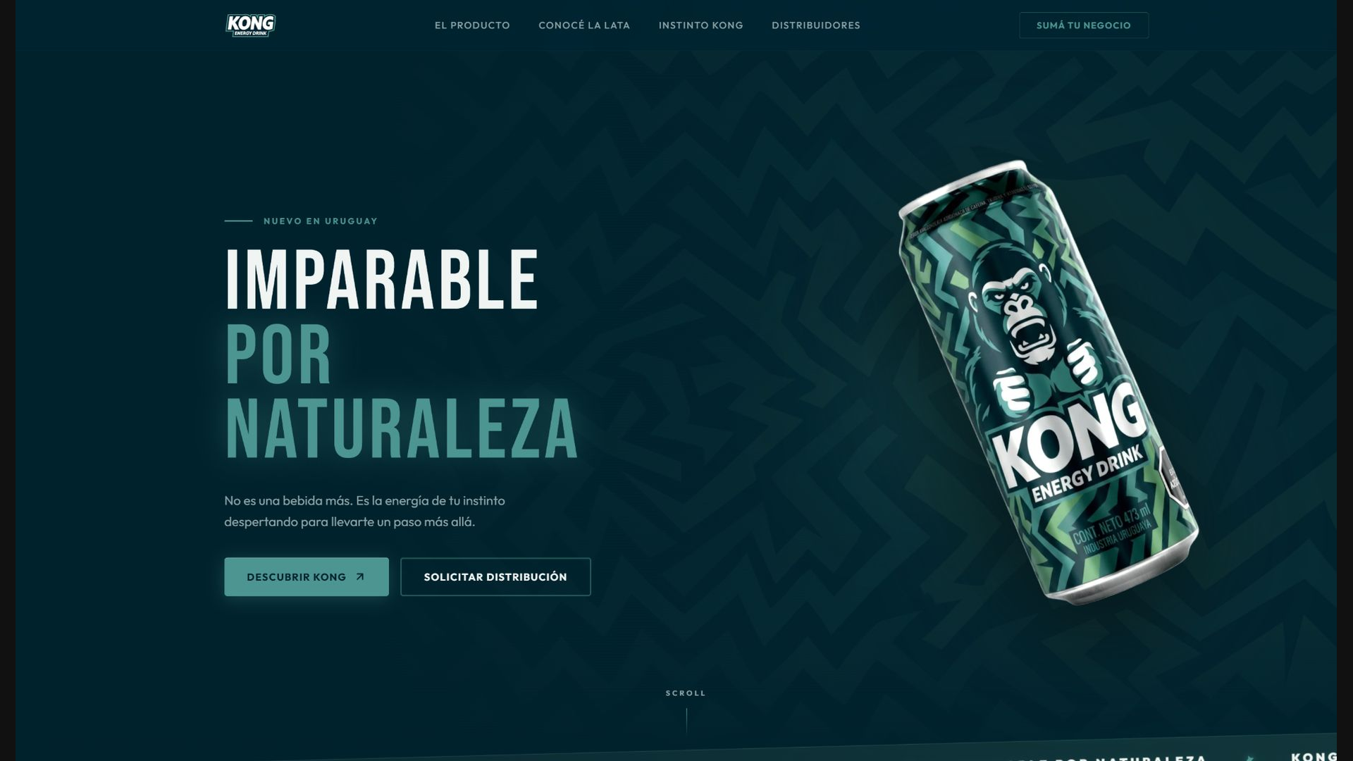 Portada del proyecto KONG Energy Drink, desarrollado por 4D Aura